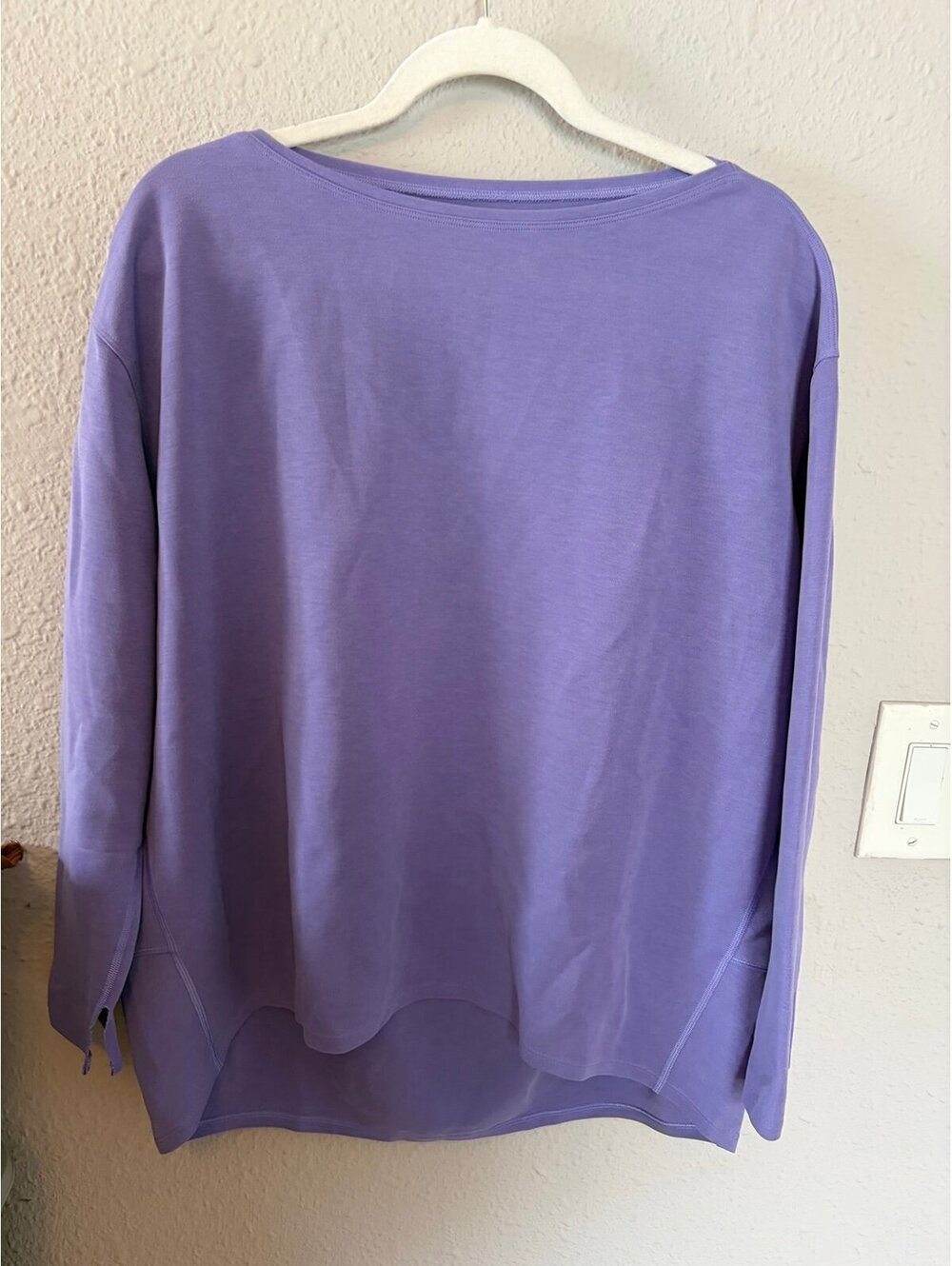Lululemon Back in Action Long-Sleeve Shirt *Pique Dark Lavender. Best for size 8